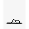 Ancient Greek Sandals Leather Armos Sandals In Black