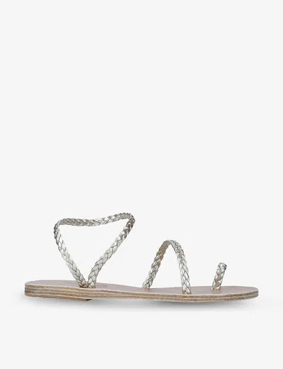 Ancient Greek Sandals Eleftheria Braided Leather Sandals In Gold