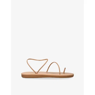 Ancient Greek Sandals Womens Tan Kansiz Leather Sandals Eur 41 / 8 Uk