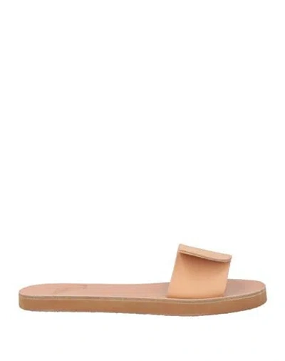 Ancient Greek Sandals X Monsieur L. Woman Sandals Sand Size 8 Leather In Beige