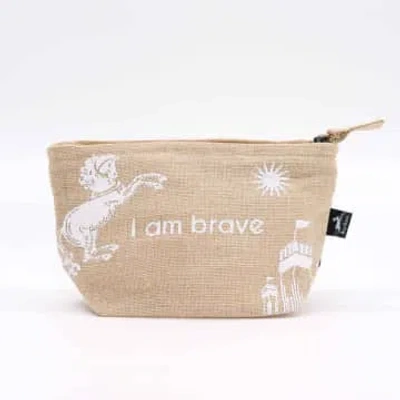 Ancient Wisdom Hop Hare Pouch I Am Brave In Neutral