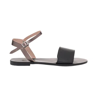 Ancientoo Women's Black / Rose Gold Metis Sandals - Black & Bronze In Black/rose Gold