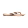 Ancientoo Women's Brown Flip Flops Apate Leopard In Brown