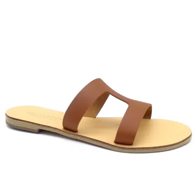 Ancientoo Women's Brown Slides Bia Tan