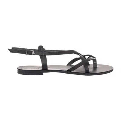 Ancientoo Women's Comfortable Leather Sandals Calliope Black