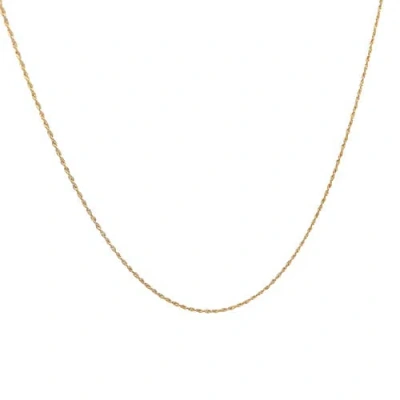 Ancona Jewelry 18k Yellow Gold Diamond Cut Rope Chain Necklace 1.5mm