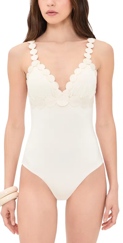 Ancora Cora One-piece Swimsuit Ivory In White