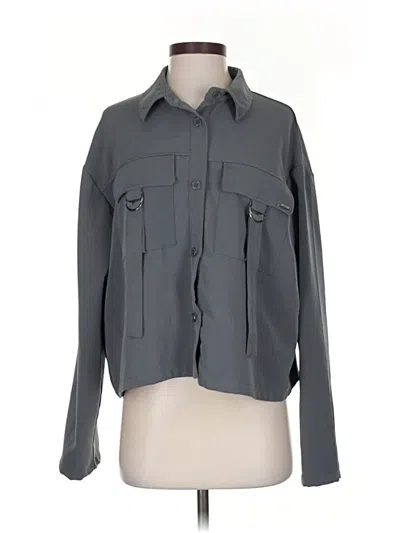 Pre-owned Ancora Long Sleeve Blouse In Gray