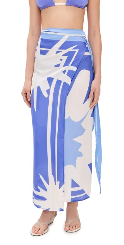 Ancora Orea Pareo Wrap Skirt Lavender In Blue