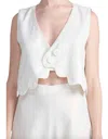 Ancora Savanna V-neck Shirt In Ivory In White