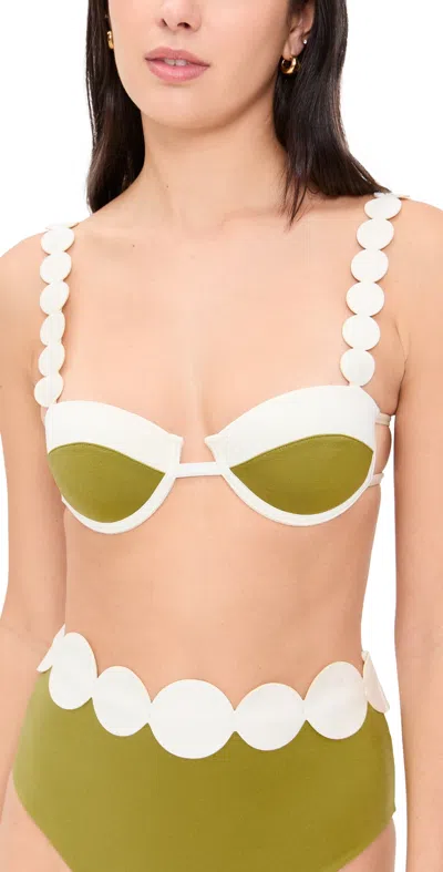 Ancora Solara Bikini Top Dark Yellow In Green