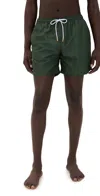 Ancora The Solid Olive Swim Trunks 5.5 Olive In Olive