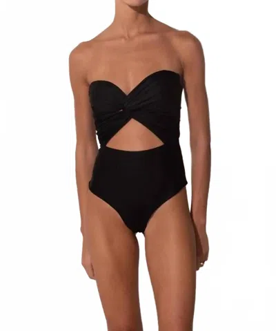 Ancora Women's Draped One Piece In Black