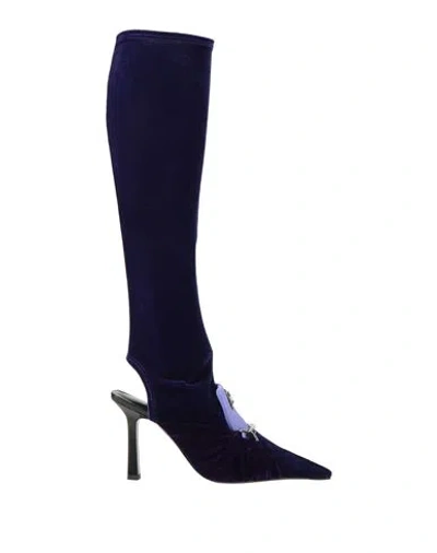 Ancuta Sarca Woman Boot Purple Size 8 Textile Fibers