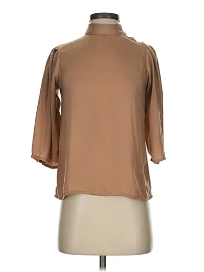 Pre-owned And 3/4 Sleeve Blouse In Brown