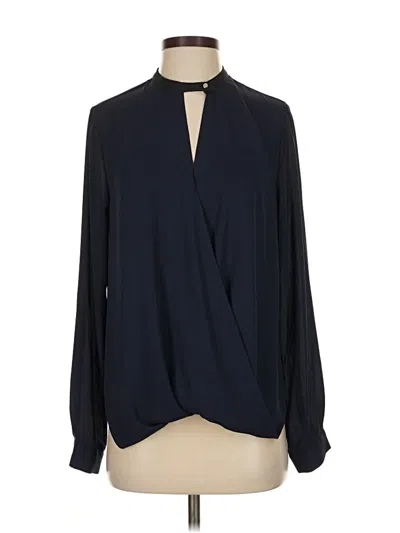 Pre-owned And B Long Sleeve Blouse In Blue