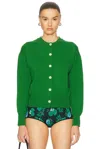 And-daughter Ada Wool Cardigan In Pagoda Green