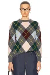 AND-DAUGHTER ARGYLE CREWNECK SWEATER