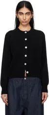 And-daughter Black Ada Crewneck Cardigan In Black