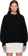 And-daughter Black Balla Crewneck Sweater In Black