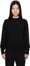 And-daughter Black Balla Slouch Crewneck Sweater In Black