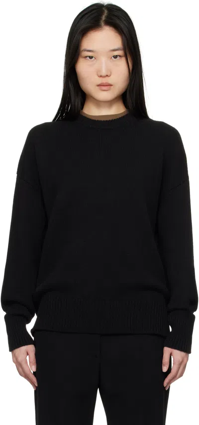 And-daughter Black Balla Slouch Crewneck Sweater