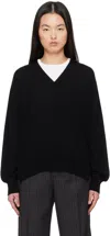 And-daughter Black Tahra Cashmere V-neck Sweater In Black