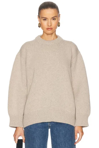 And-daughter Caragh Chunky Slouch Crewneck Sweater In Dark Medium Dyed