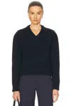 Shop And-daughter Glenn V-neck Sweater In Navy