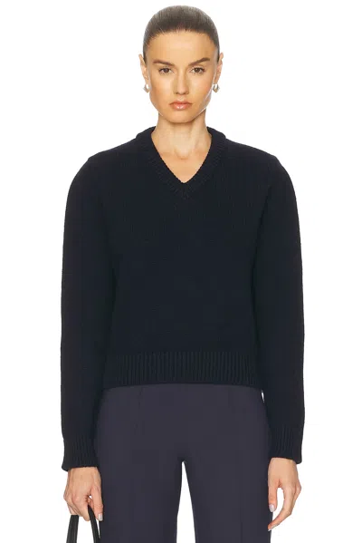 And-daughter Glenn V-neck Jumper In Navy
