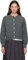 And-daughter Gray Ada Crewneck Cardigan In Gray