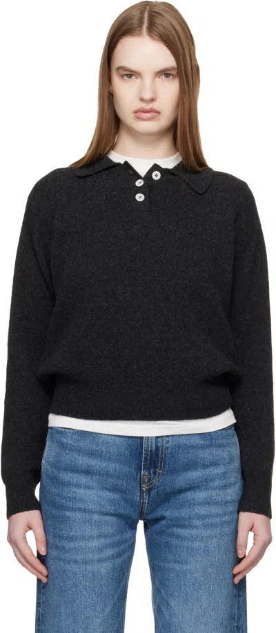 And-daughter Gray Edith Polo In Black