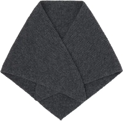 And-daughter Gray Fionn Cashmere Foulard Scarf In Black