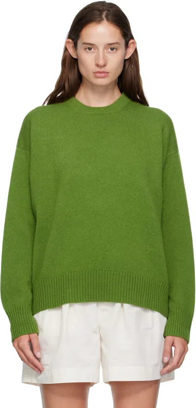 And-daughter Green Innes Slouch Crewneck Sweater