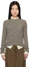 And-daughter Grey Arden Donegal Crewneck Sweater In Ramor