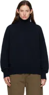 And-daughter Navy Balla Rollneck Turtleneck In Blue