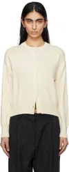 And-daughter Off-white Ada Crewneck Cardigan In White