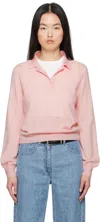 And-daughter Aoife Cashmere And Cotton-blend Polo Sweater In Pale Pink