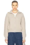 And-daughter Rib Jacket In Dark Medium Dyed