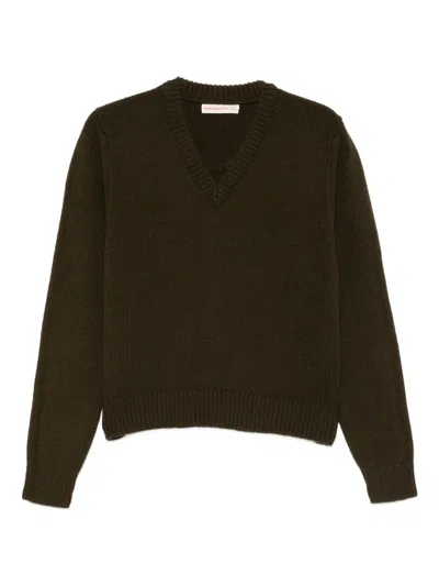 And-daughter V-neck Sweater In Brown