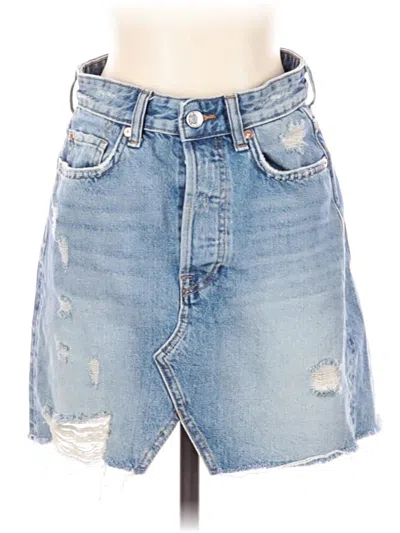 Pre-owned &denim By H&m Denim Skirt In Blue