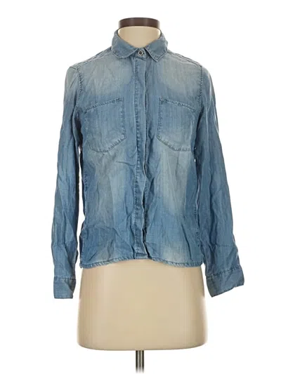 Pre-owned &denim By H&m Long Sleeve Button Down Shirt In Blue