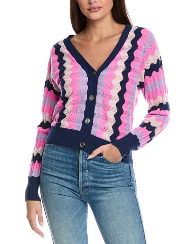 &isla Adina Pointelle Cashmere Cardigan In Pink