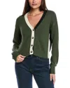 &isla Amara Colorblock Cardigan In Green