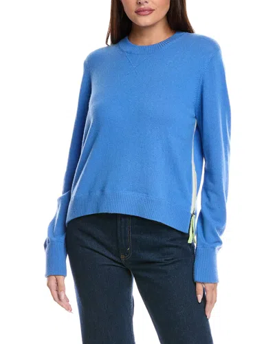 &isla Amelia Side Zip Cashmere Sweater In Blue