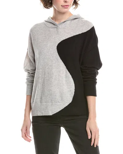 &isla Annie Wave Cashmere Hoodie In Gray