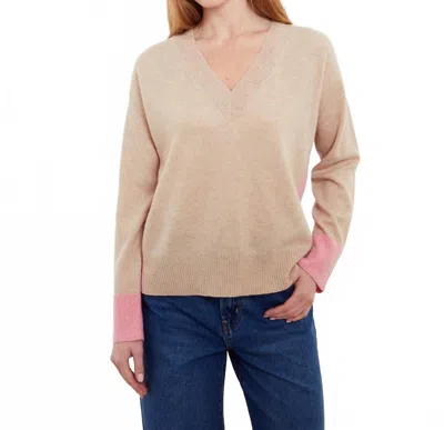 &isla Beth V-neck Sweater In Wheat In Neutral