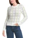 &isla Charlotte Vertical Wave Stripe Top In White