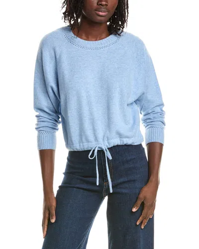 &isla Daria Tie Hem Cashmere Sweatshirt In Blue