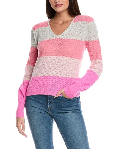 &isla & Isla Dion Pointelle Cashmere Sweater In Pink